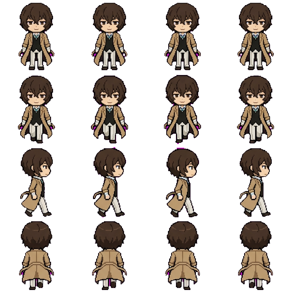 Osamu Dazai movement sprite
