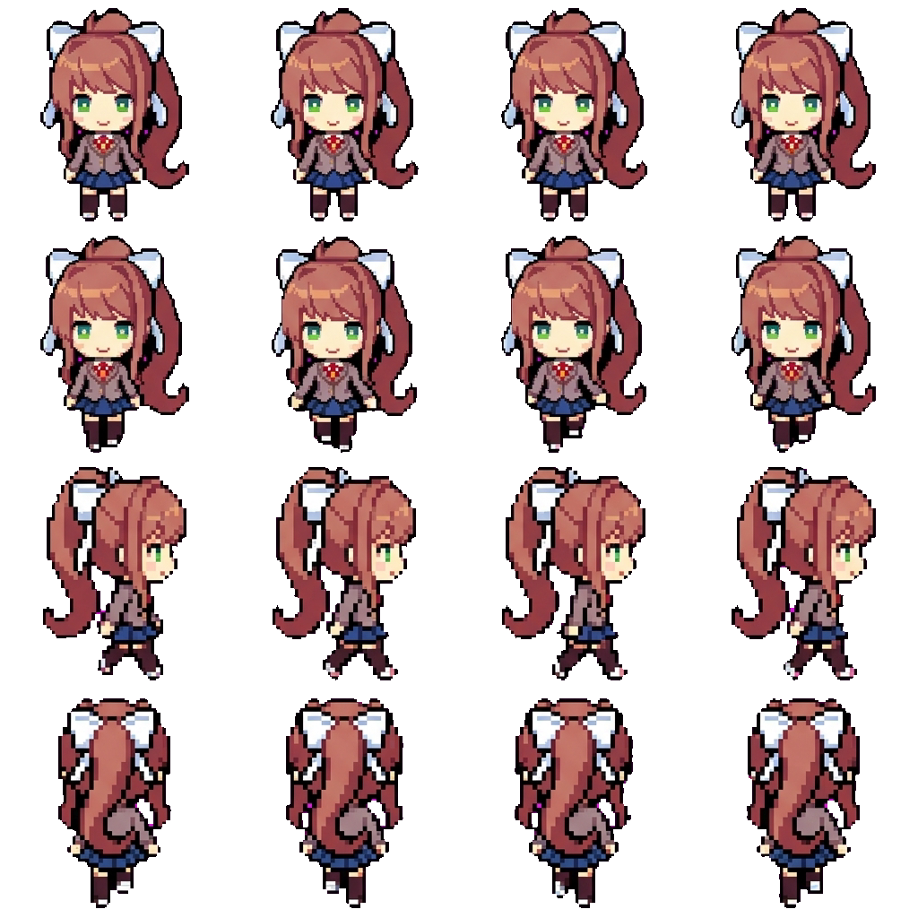 Monika movement sprite