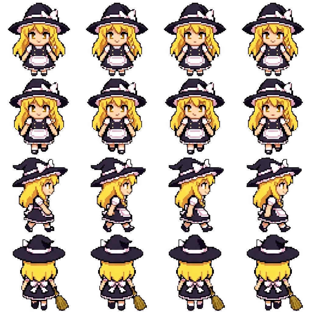 Marisa Kirisame movement sprite