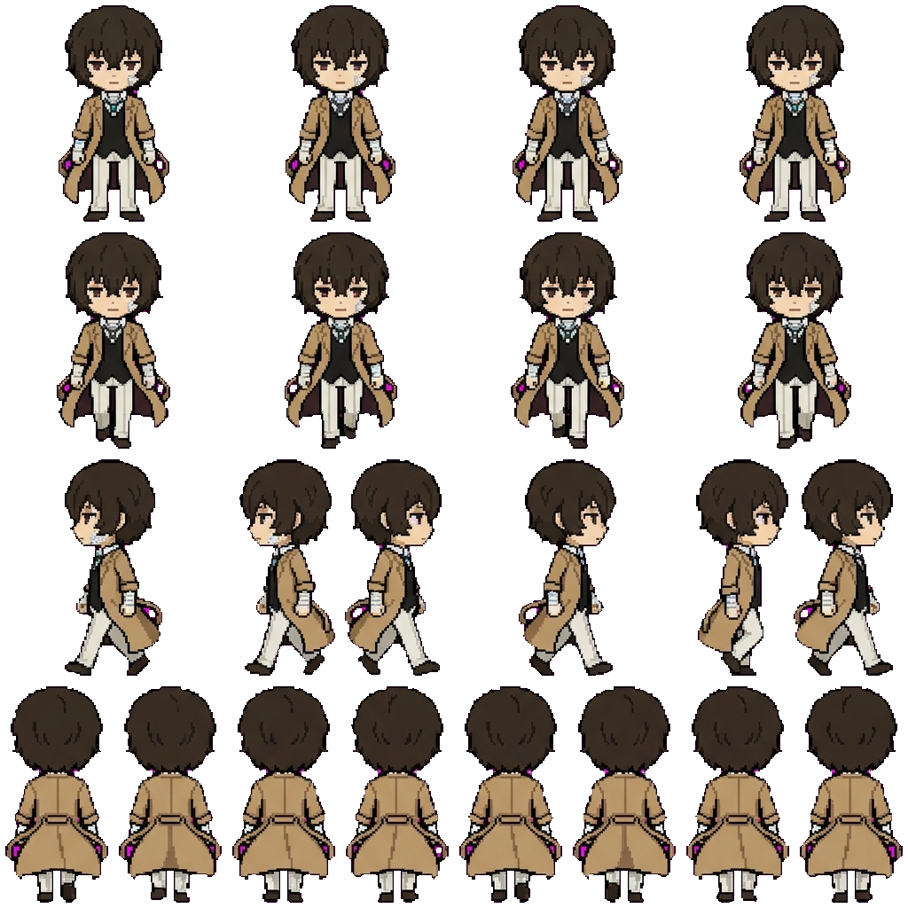 Осаму дазай movement sprite