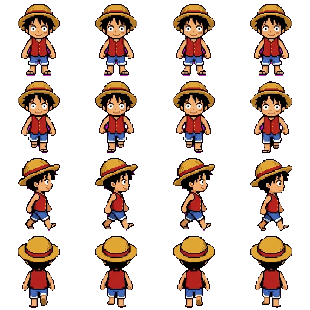 Luffy movement sprite