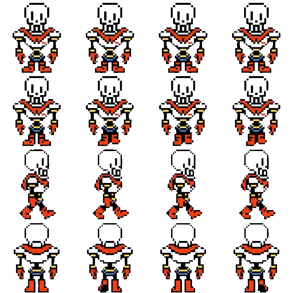 Papyrus movement sprite