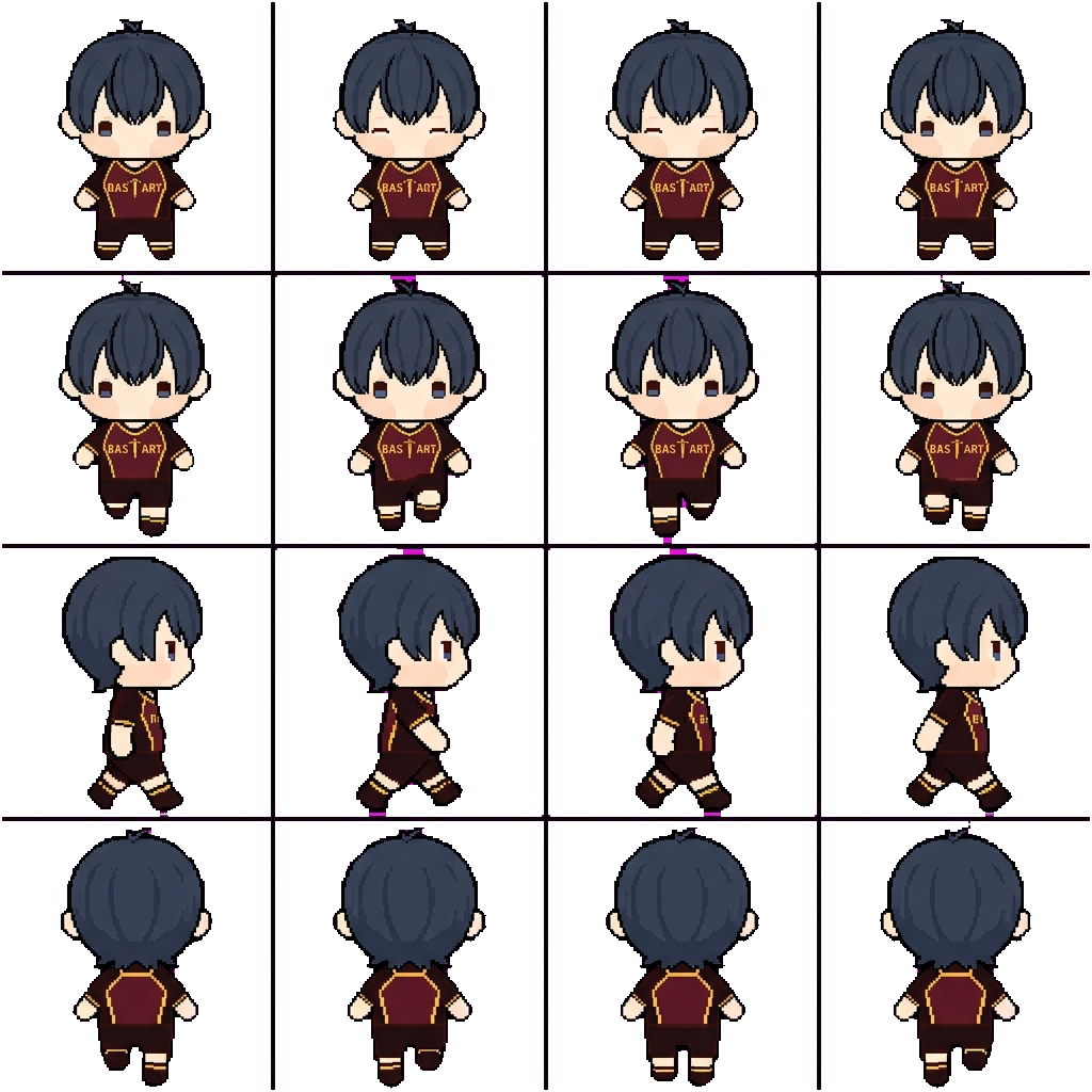 Yoichi Isagi movement sprite