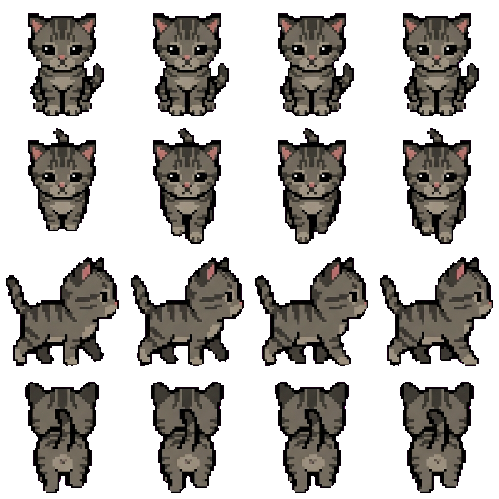 Basic The Cat movement sprite