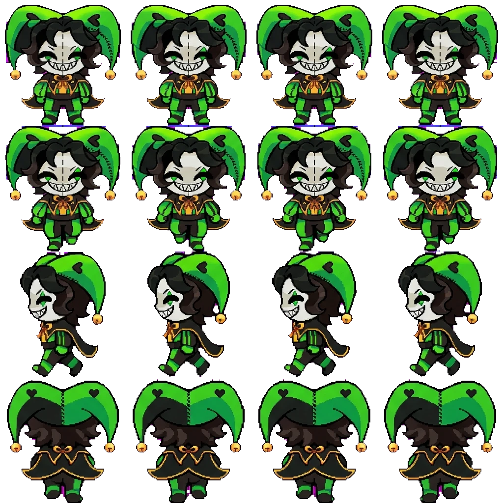 Harlequin movement sprite
