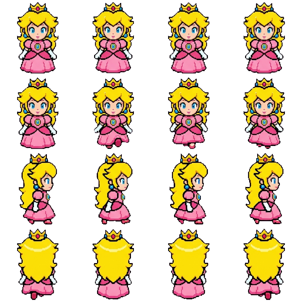 Princess Peach movement sprite