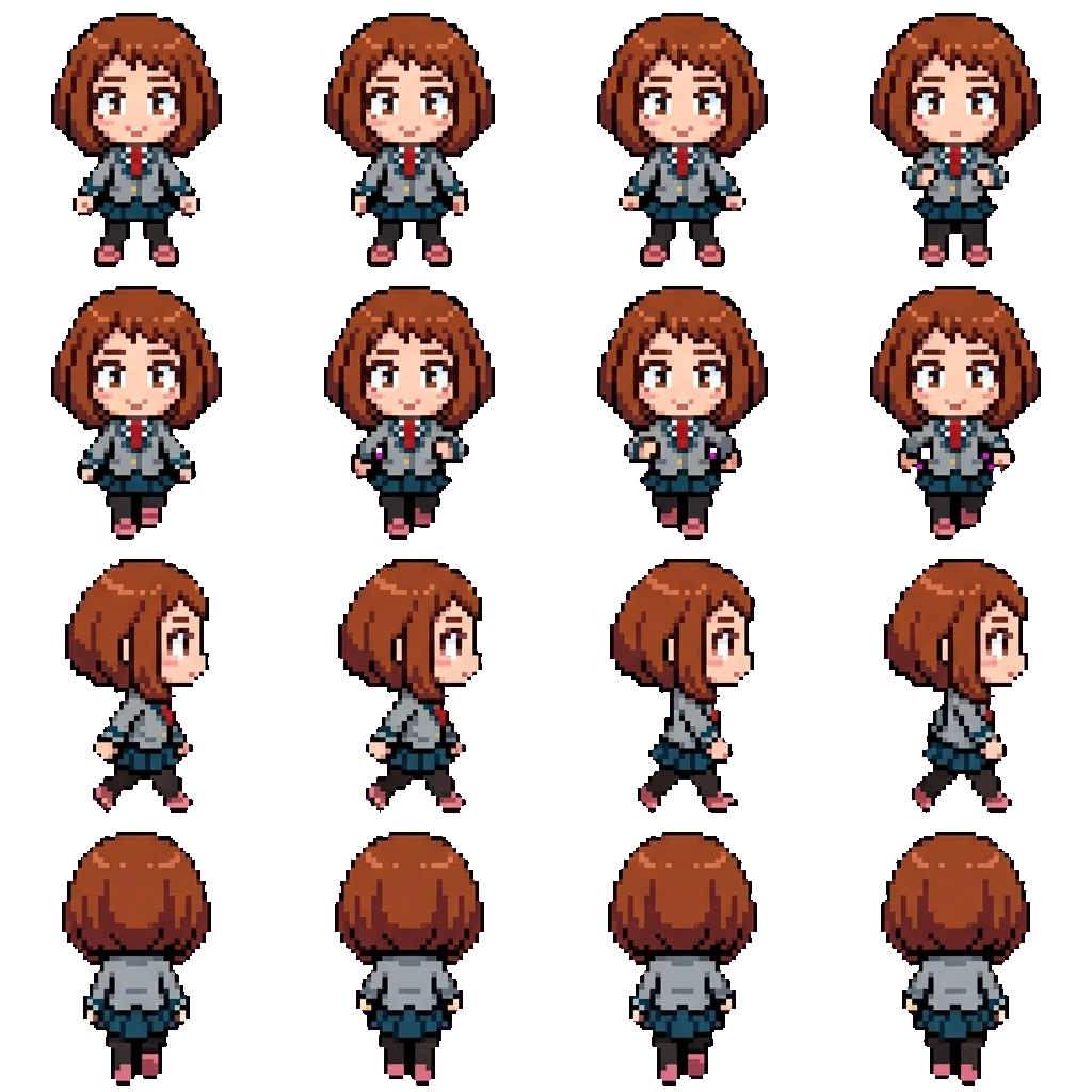 Ochaco Uraraka movement sprite