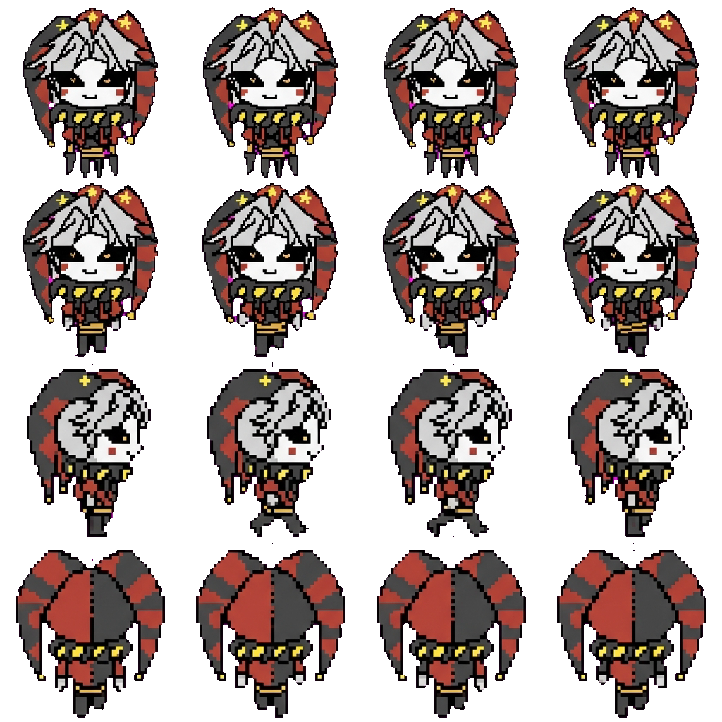 Pierrot movement sprite