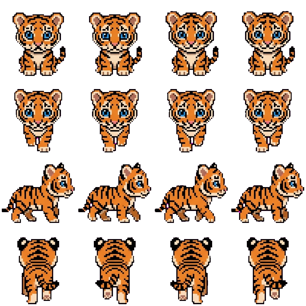Kitty the Tiger Cub movement sprite