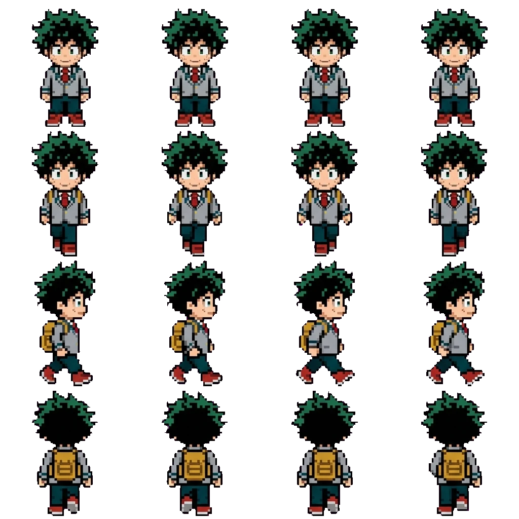 Izuku Midoriya movement sprite