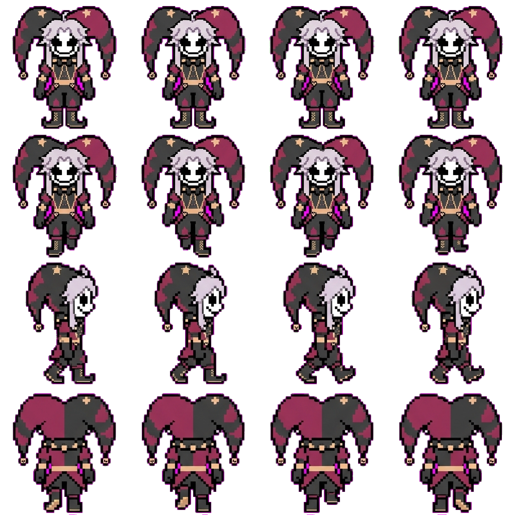 Pierrot movement sprite