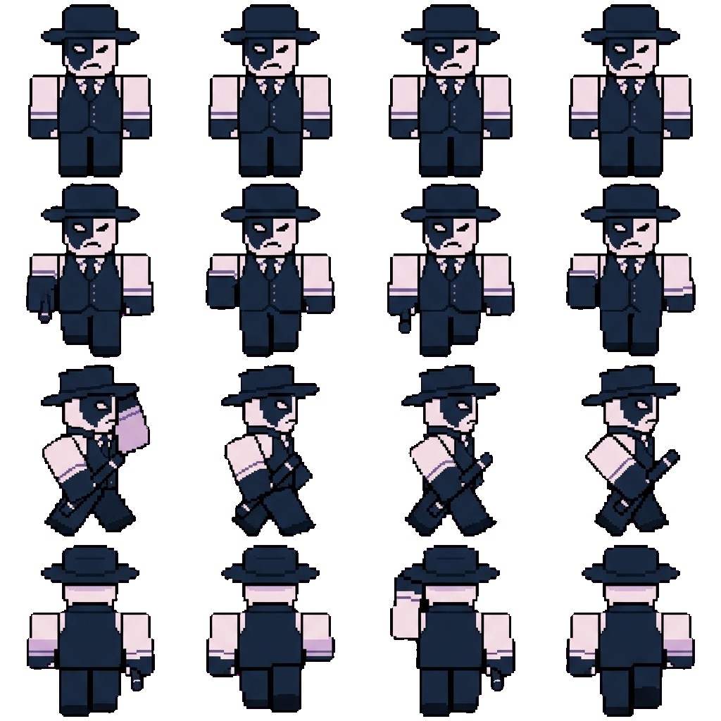 Artful movement sprite