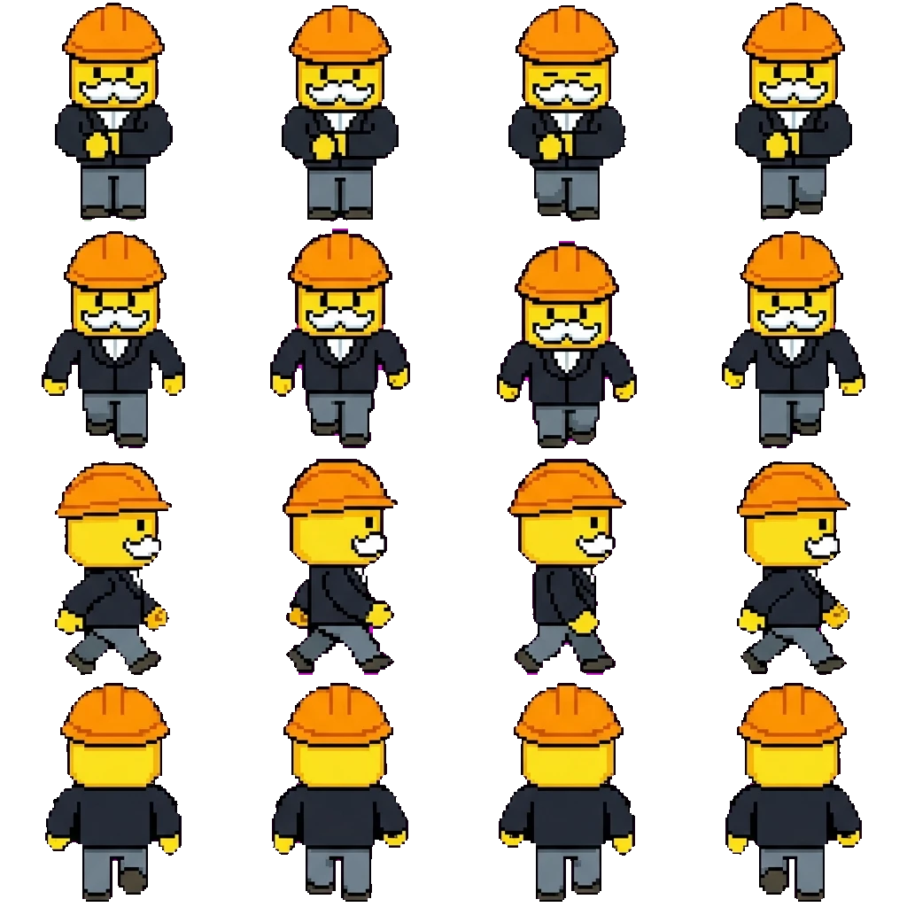 Mr. Builder movement sprite