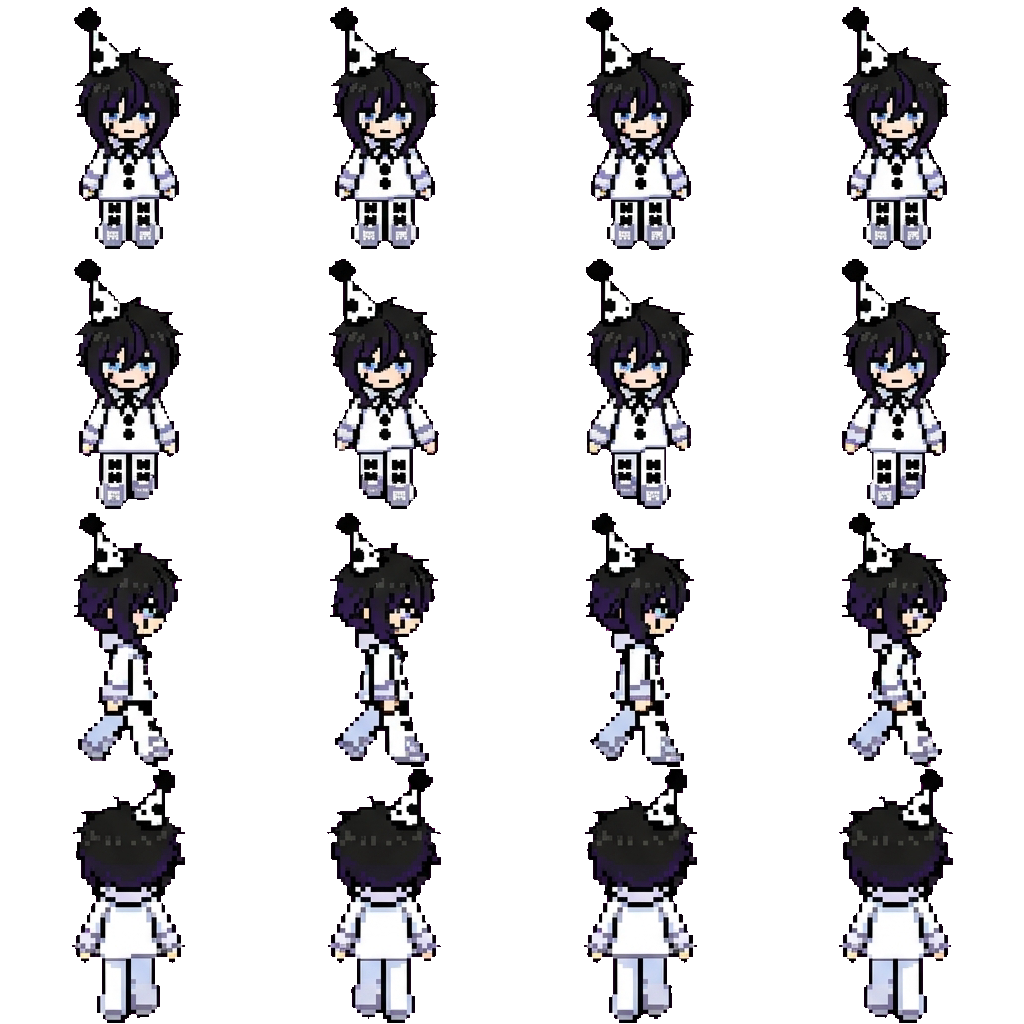 Pierrot movement sprite