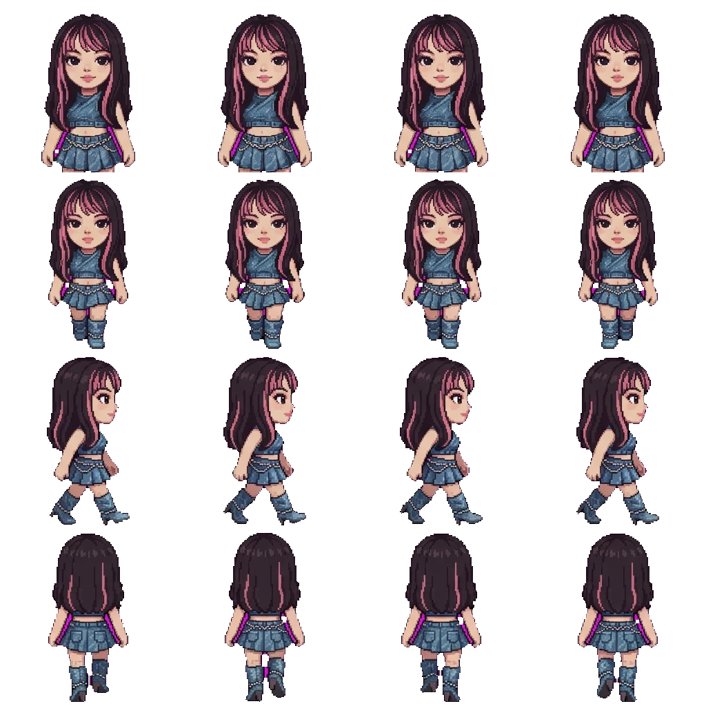 Megan movement sprite