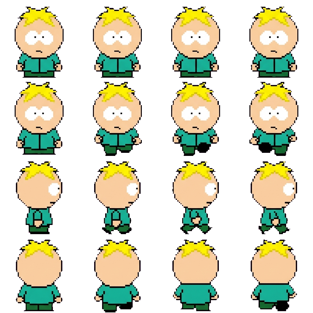 Butters movement sprite