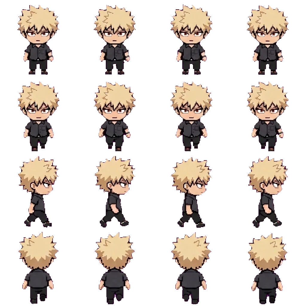 Bakugo Katsuki movement sprite