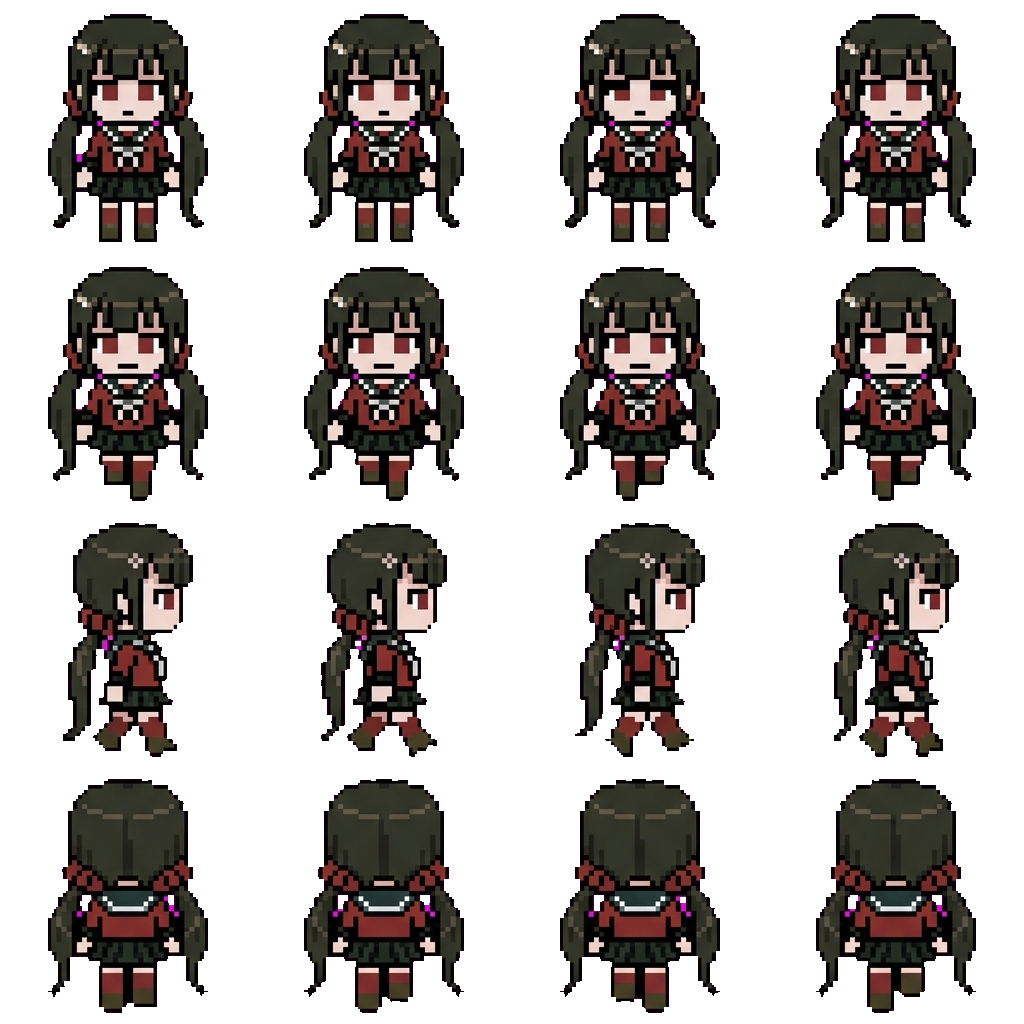 Maki Harukawa movement sprite