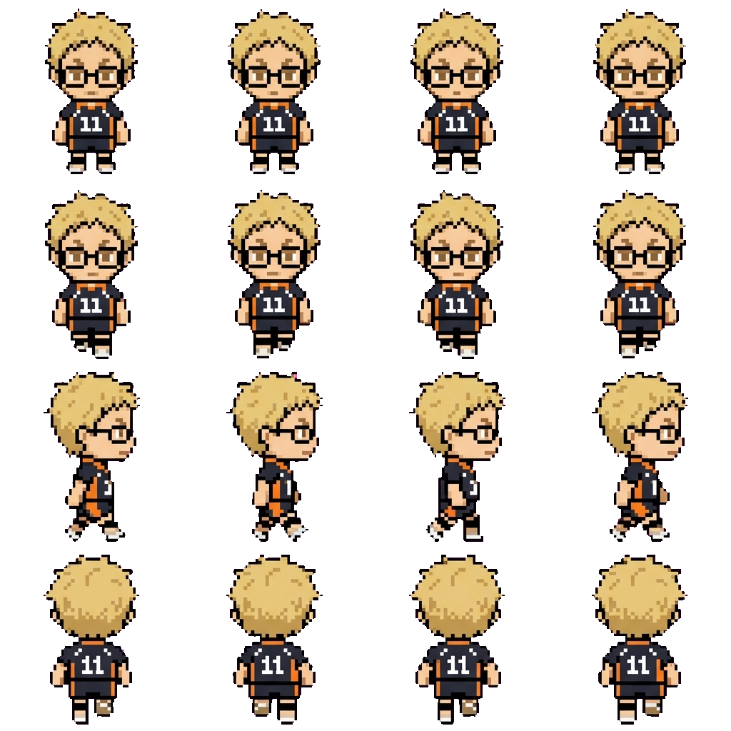 Kei Tsukishima movement sprite