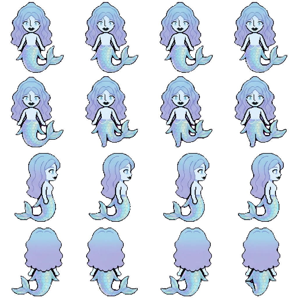 Crystal movement sprite