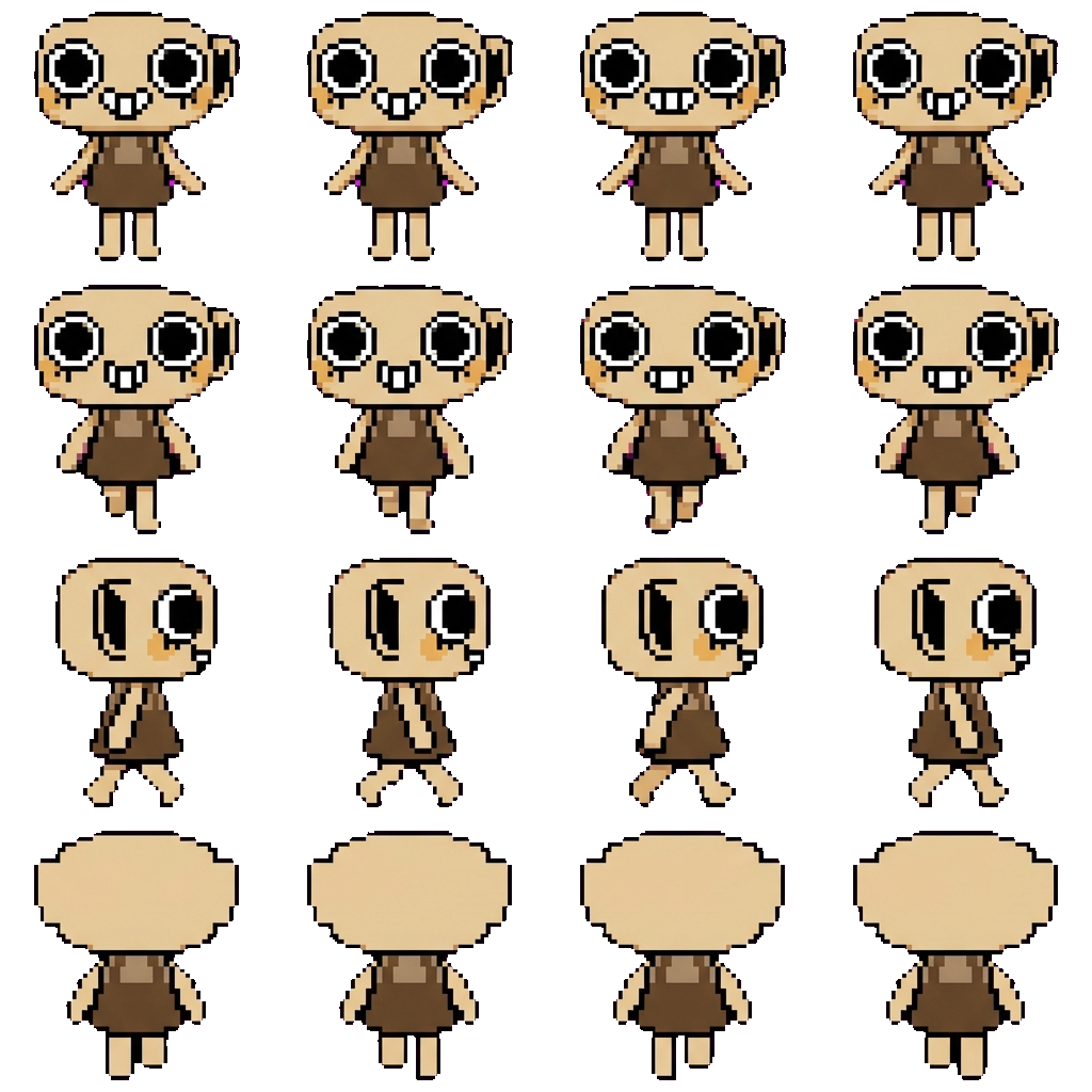 Shelly Fossilian movement sprite