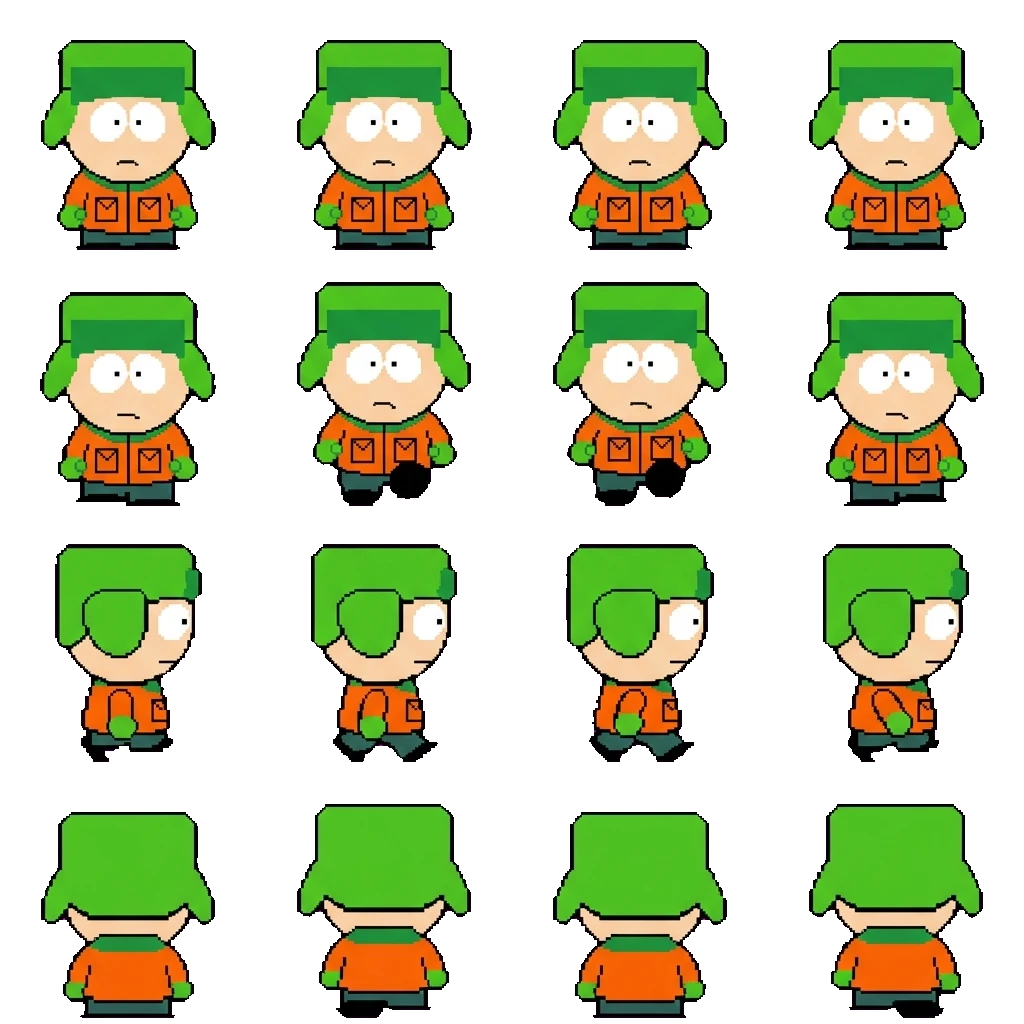 Kyle broflovski movement sprite