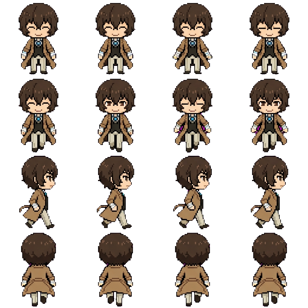 Osamu Dazai movement sprite