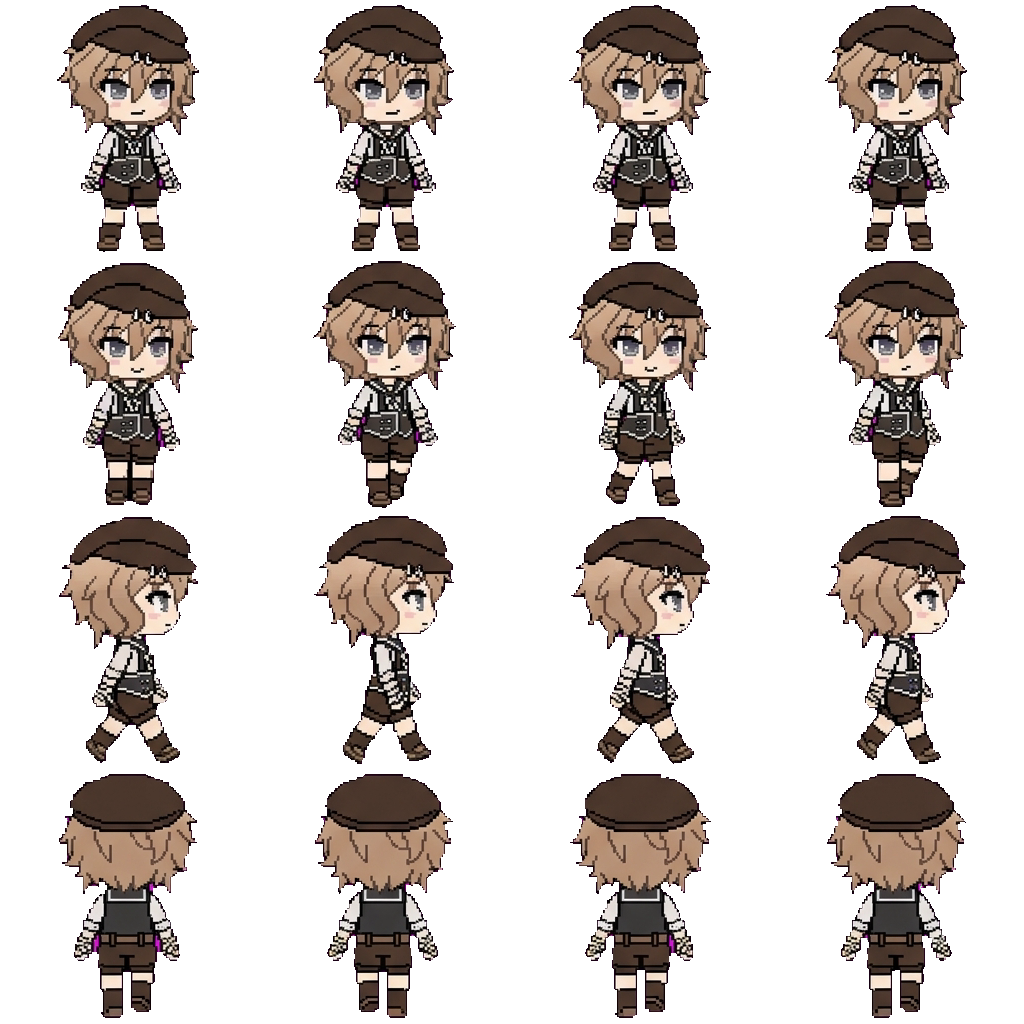Thirteen movement sprite