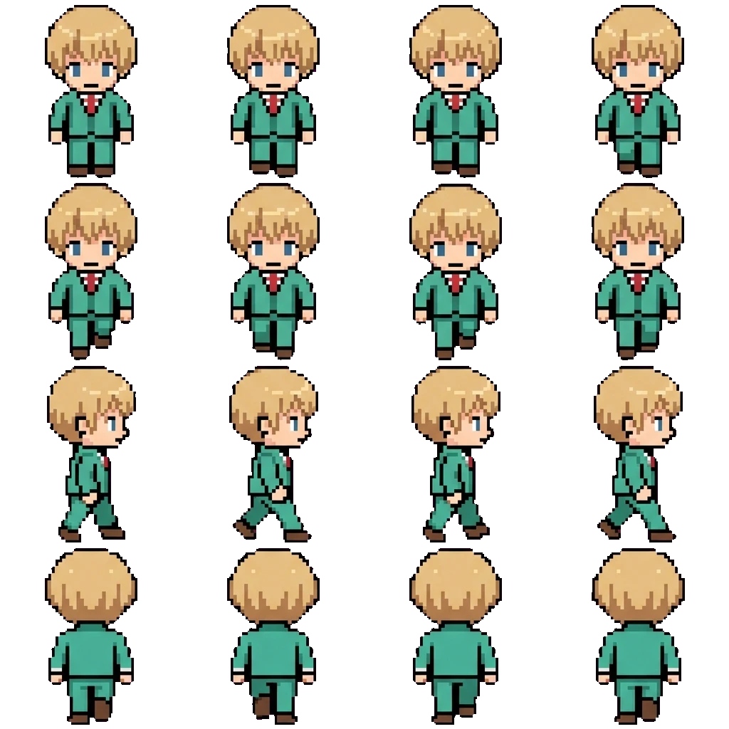 Akechi Touma movement sprite