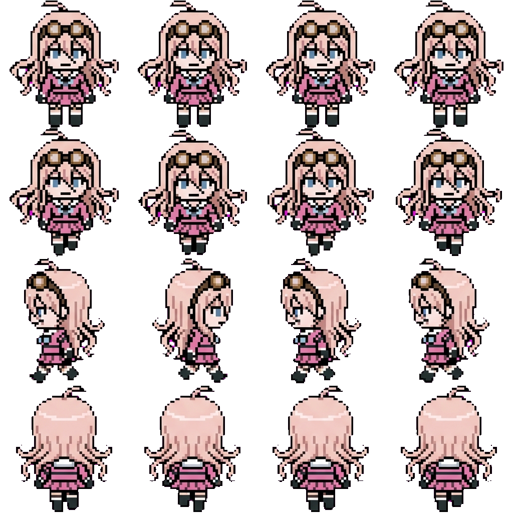 Miu iruma movement sprite