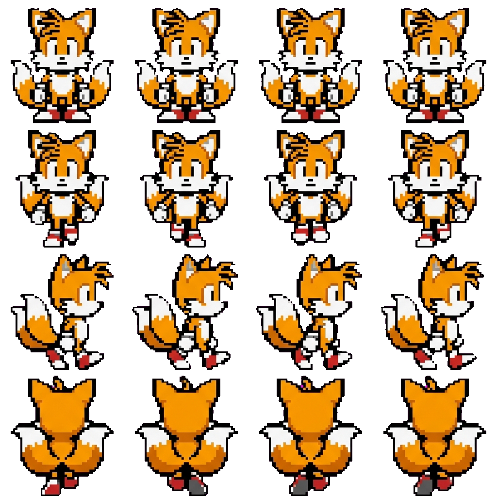Miles "Tails" Prower movement sprite