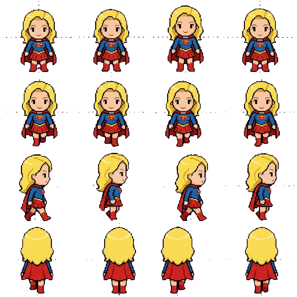 Supergirl movement sprite