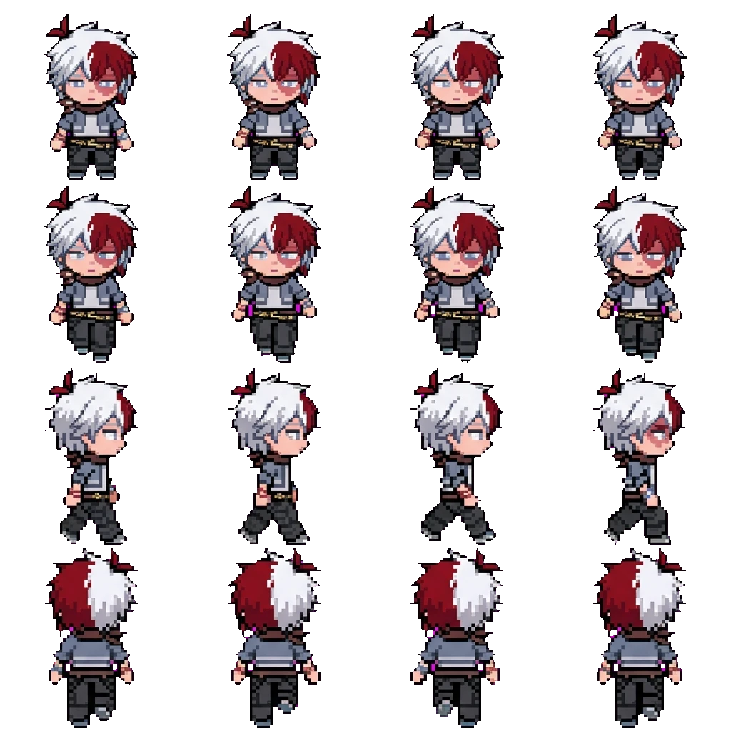 Shoto Todoroki movement sprite