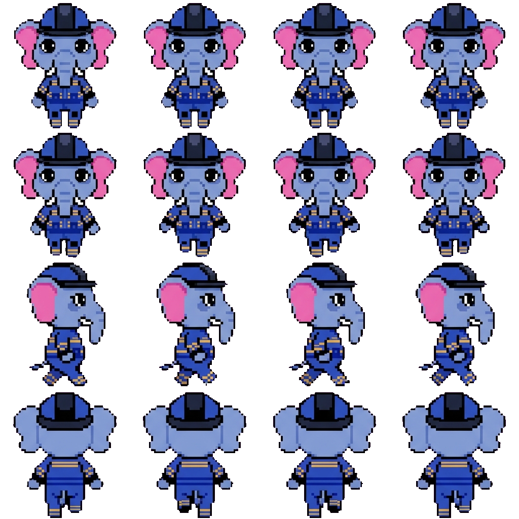 Firefighter movement sprite