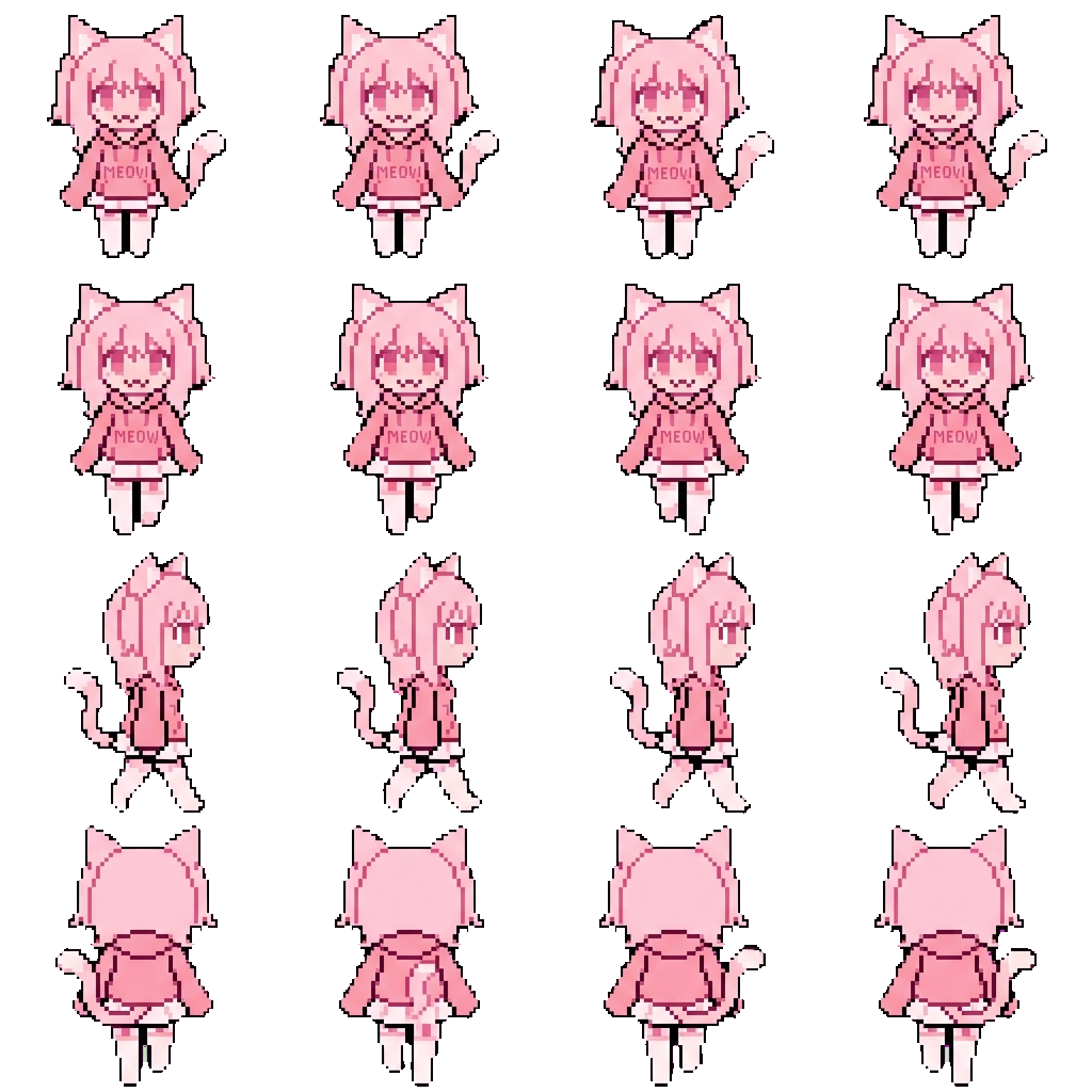 Neko Yamada movement sprite