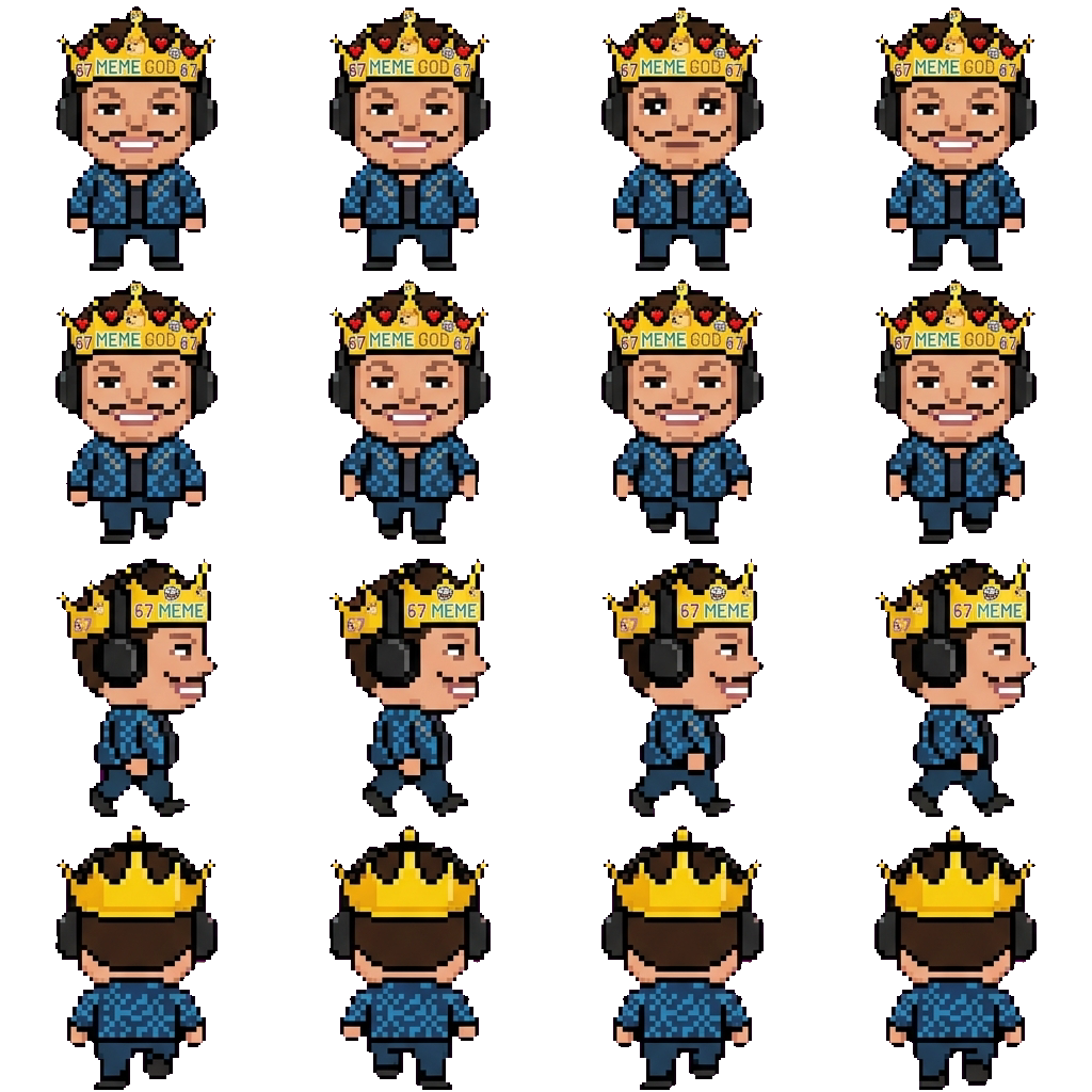 Meme God movement sprite
