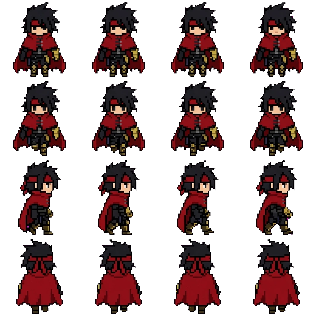 Vincent Valentine movement sprite
