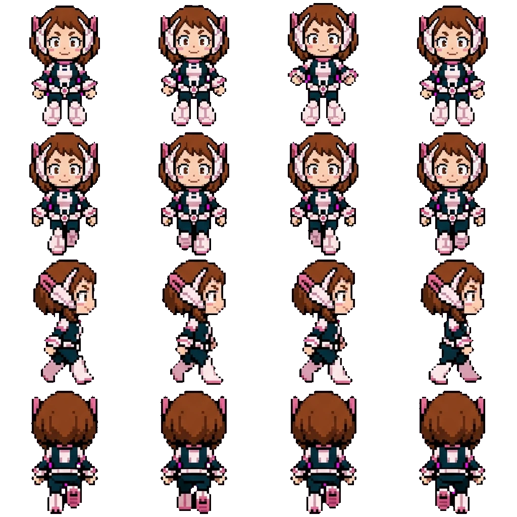 Ochaco Uraraka movement sprite
