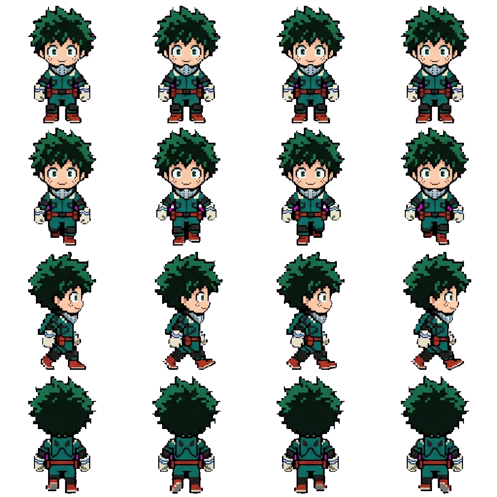 Izuku midoriya movement sprite