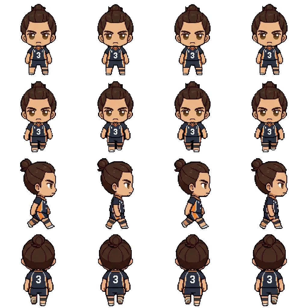 Asahi Azumane movement sprite