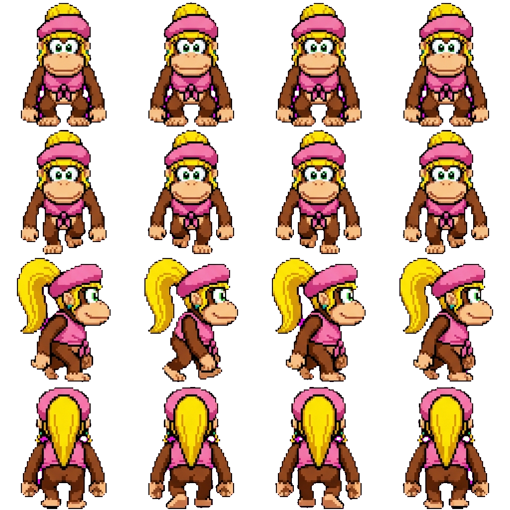 Dixie Kong movement sprite
