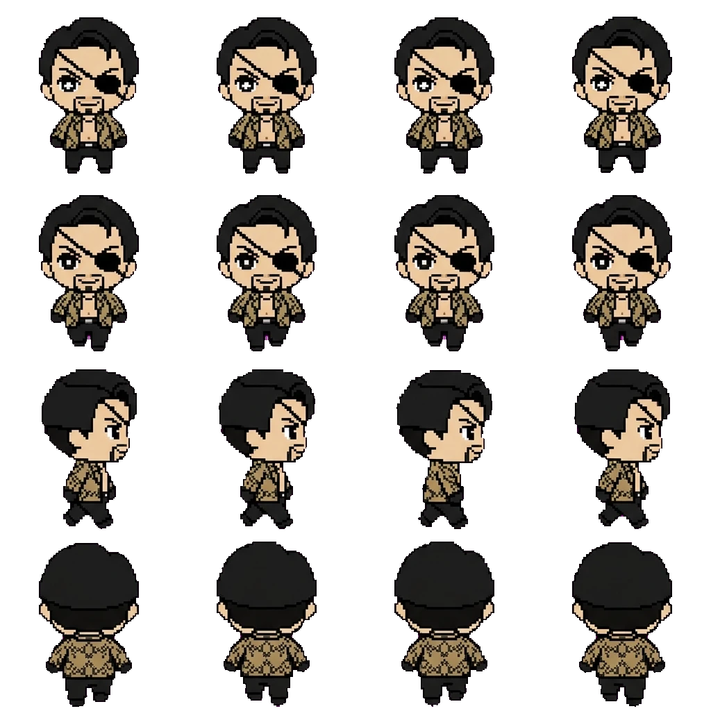 Majima Goro movement sprite