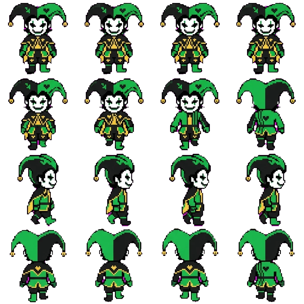 Harlequin movement sprite