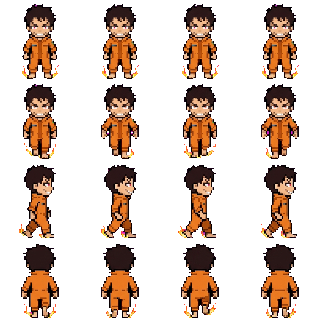 Shinra Kusakabe movement sprite