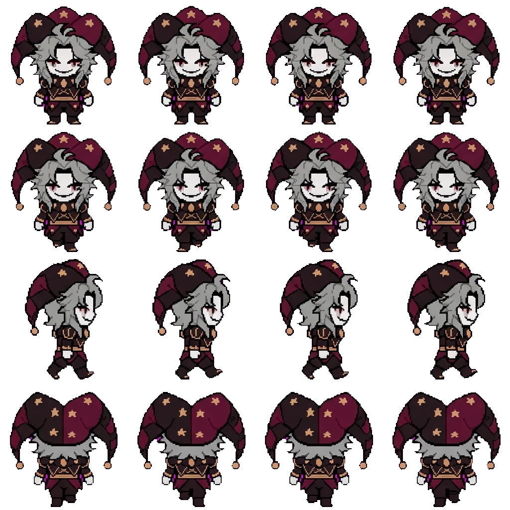 Pierrot movement sprite