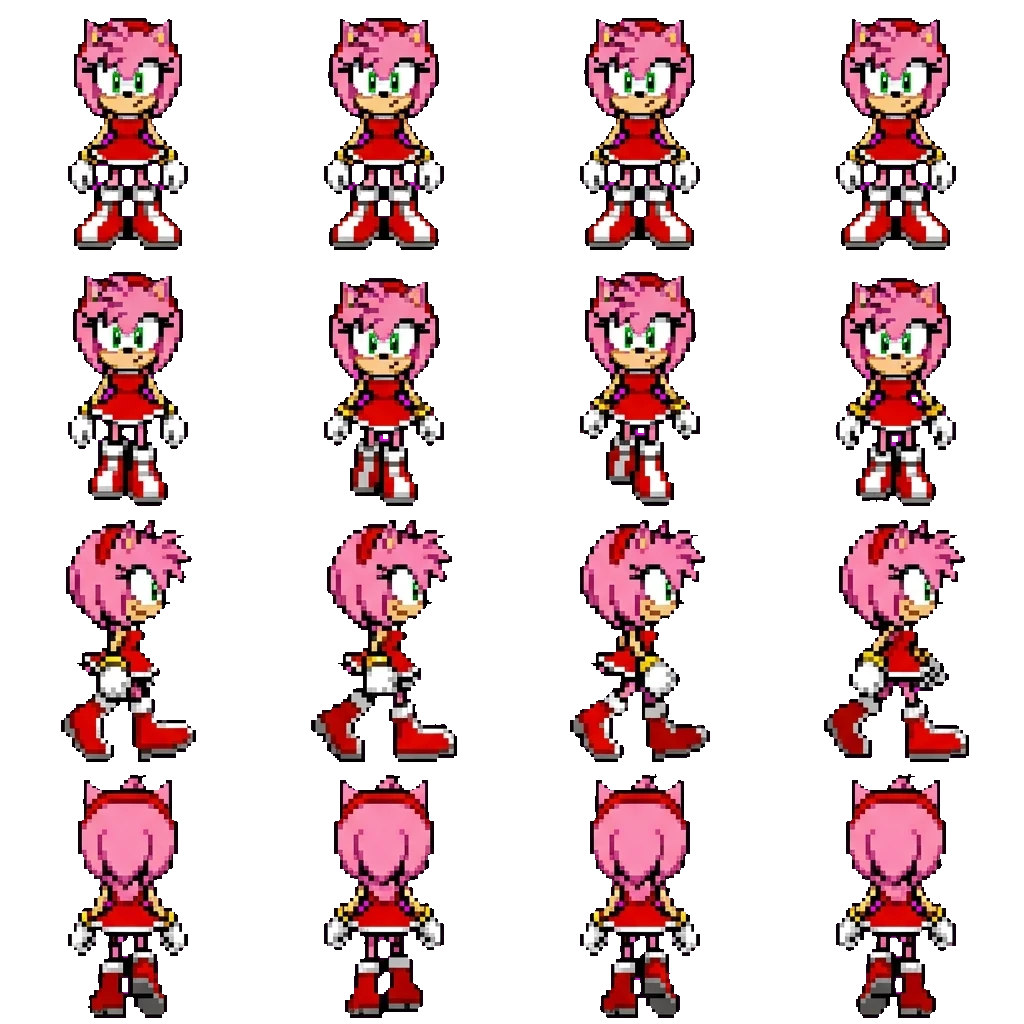 Amy rose movement sprite