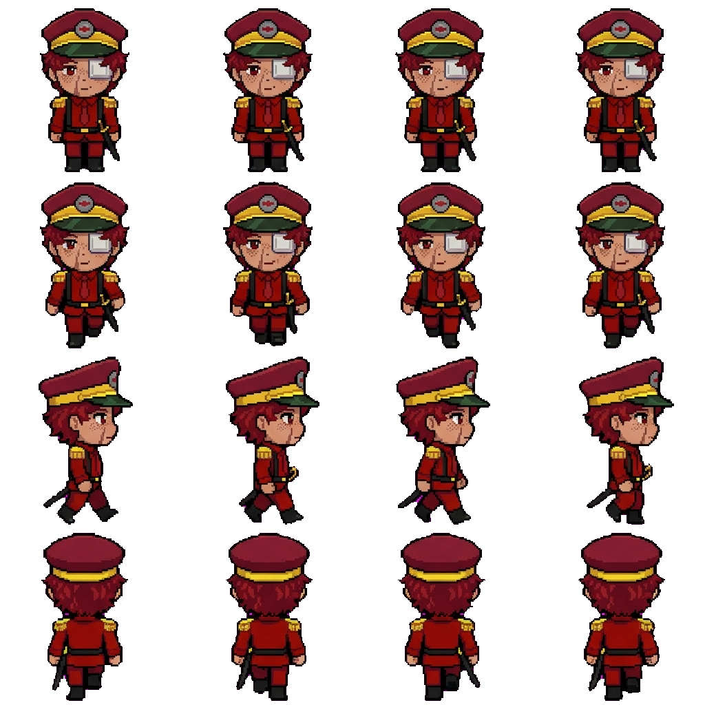 Captain Red movement sprite