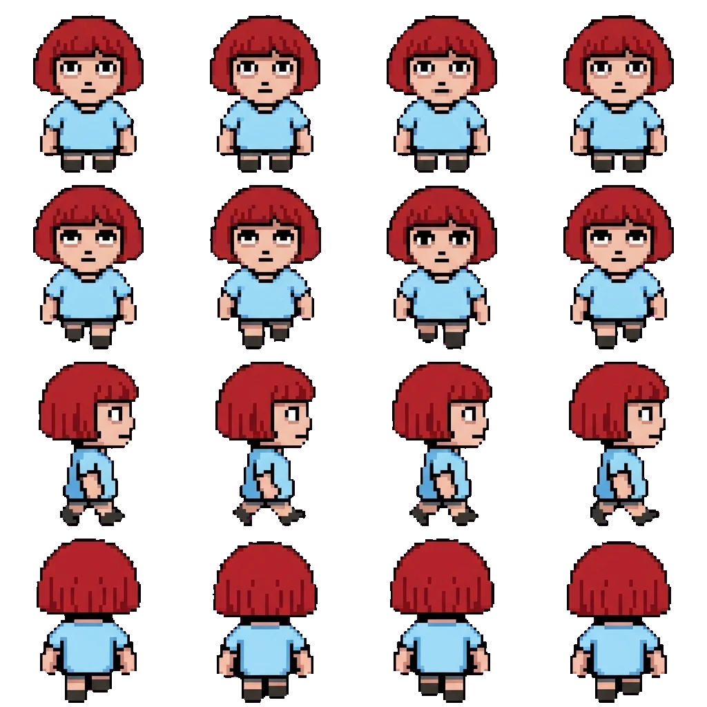 Cashier girl movement sprite