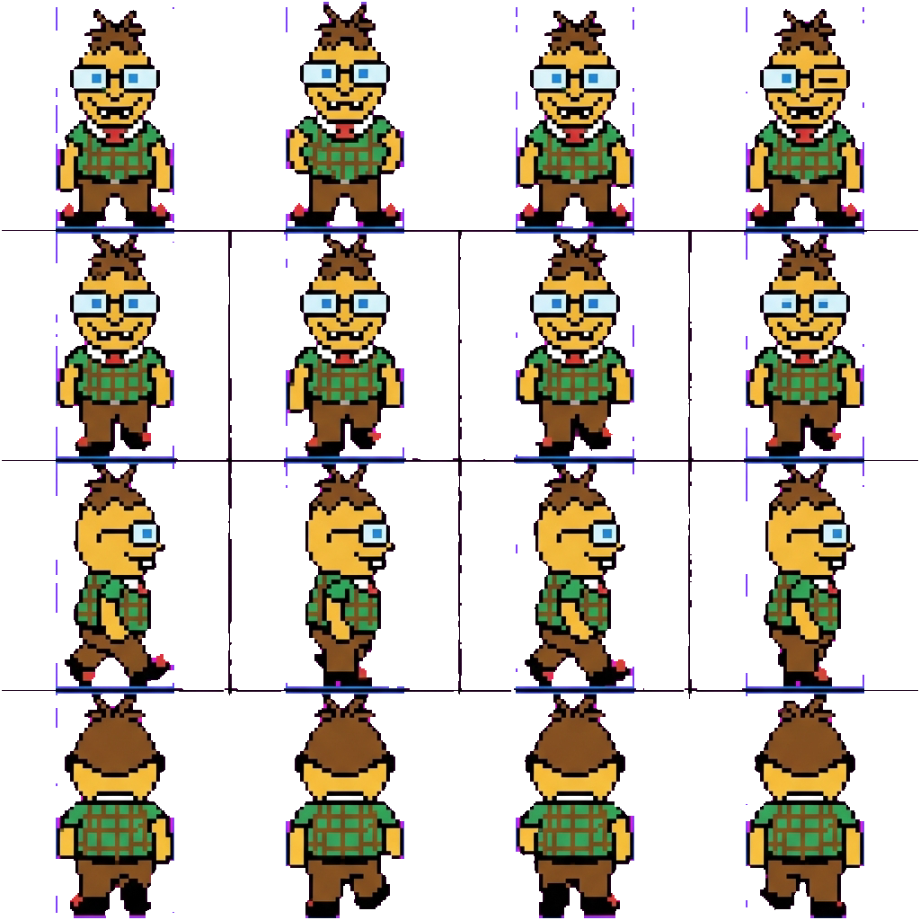 The nerd movement sprite