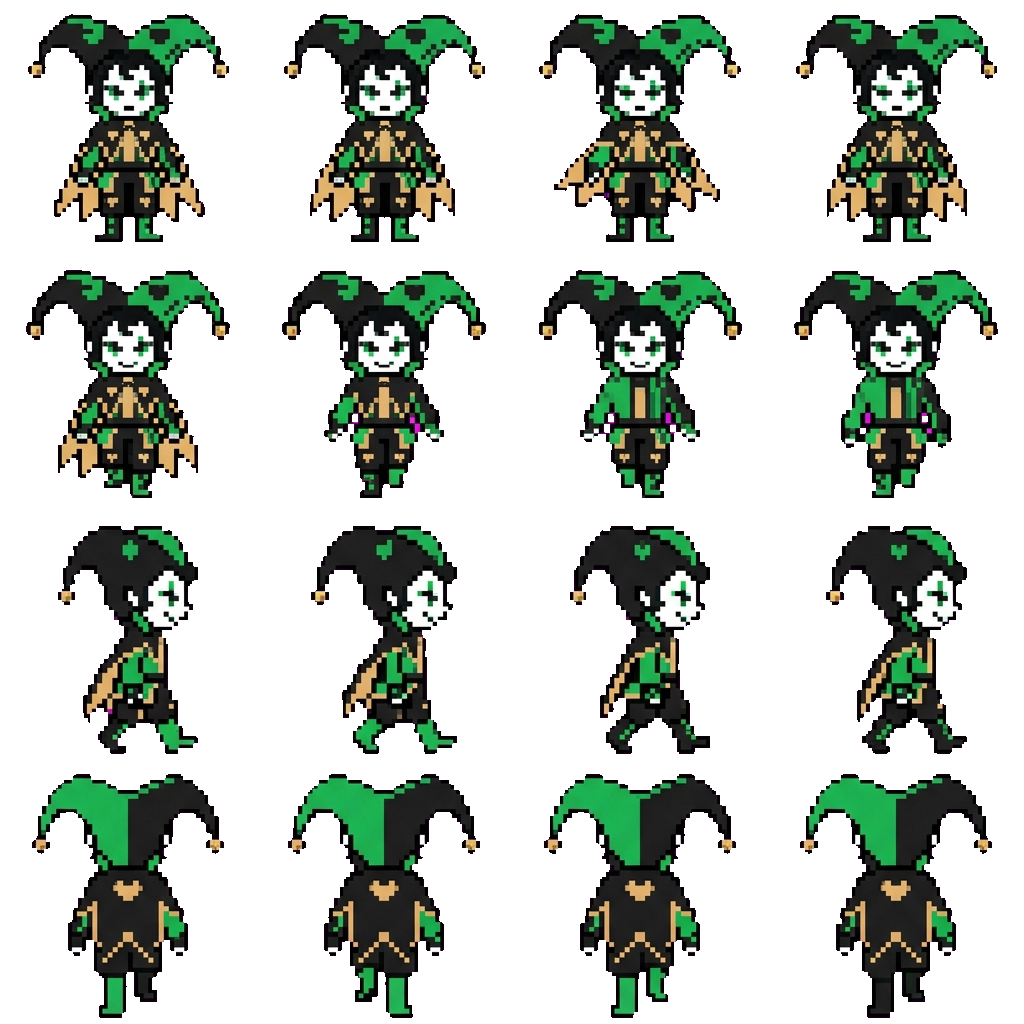 arlequín movement sprite